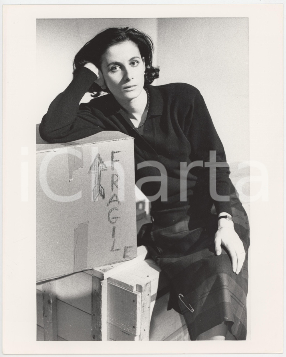 Fotografia d epoca originale 1985 ca CINEMA ITALIA Margaret MAZZANTINI  Ritratto Fragile Foto 2 1