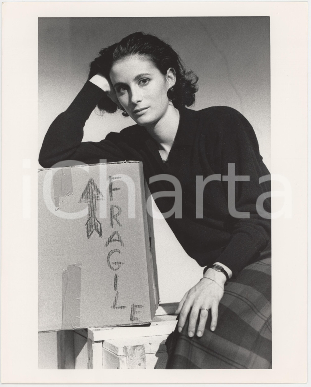 Fotografia d epoca originale 1985 ca CINEMA ITALIA Margaret MAZZANTINI  Ritratto Fragile Foto 1 1