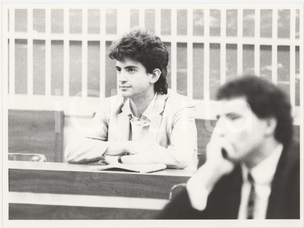 Fotografia d epoca originale 1983 MILANO Processo Walter TOBAGI  Paolo MORANDINI Foto 24x18 1 1