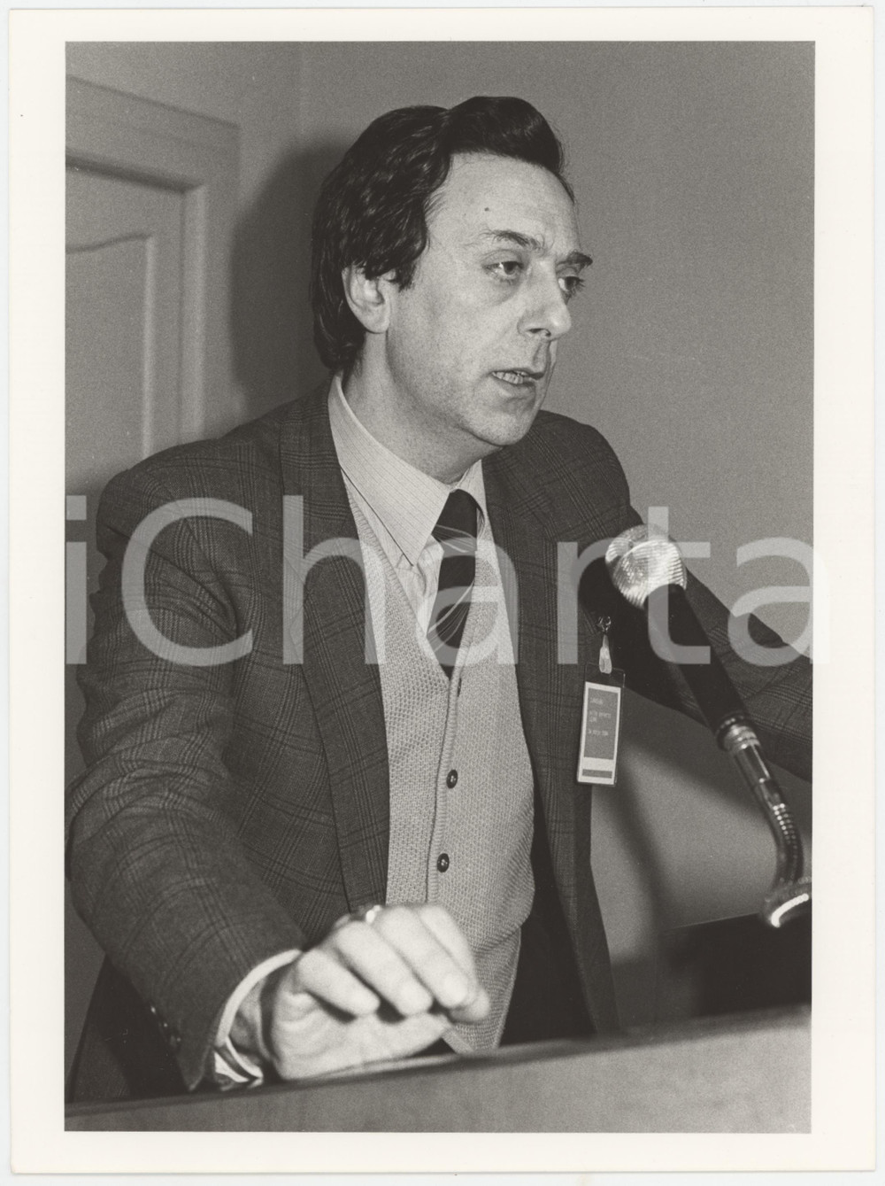 Fotografia d epoca originale 1985 ca MILANO Luigi DE LIGUORI sostituto procuratore  Foto 18x24 cm 1