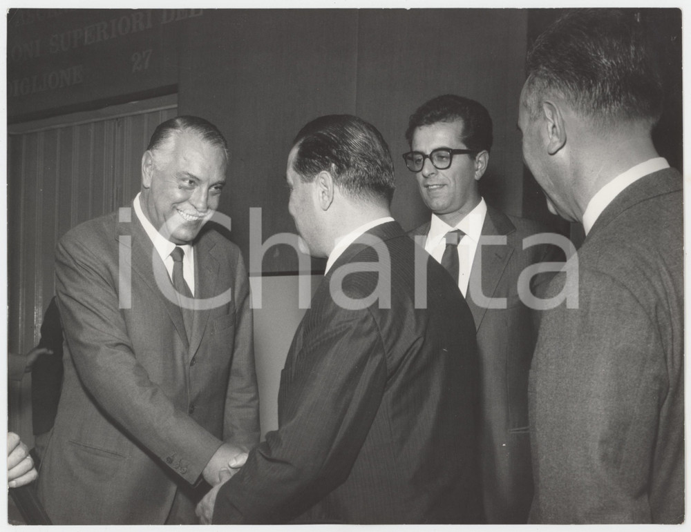 Fotografia d epoca originale 1964 FIERA DI MILANO Primo MACEF  Athos VALSECCHI in visita Foto 3 1