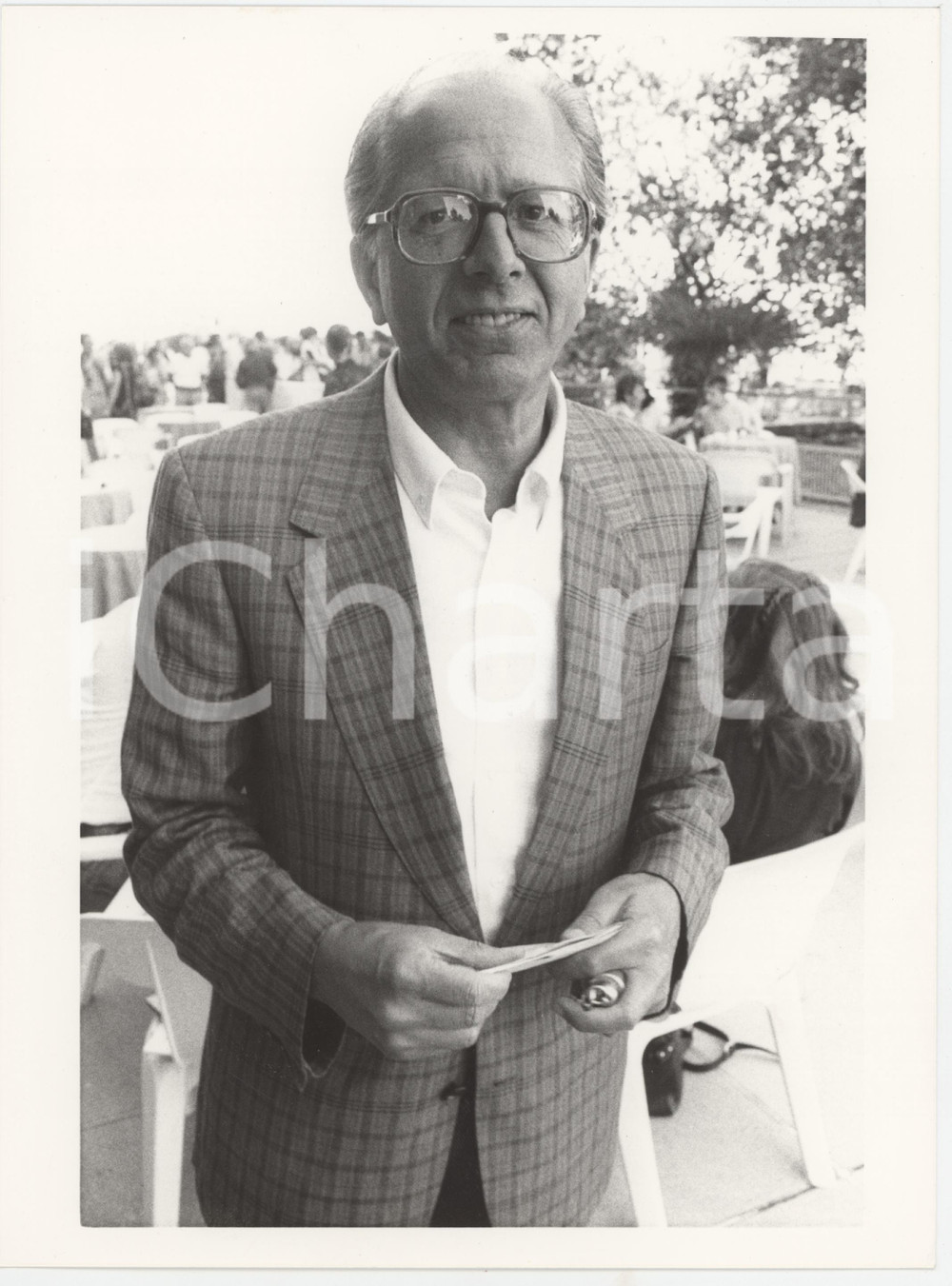 Fotografia d epoca originale 1985 ca RAI TV Dirigente Emmanuele MILANO  Ritratto Foto 1