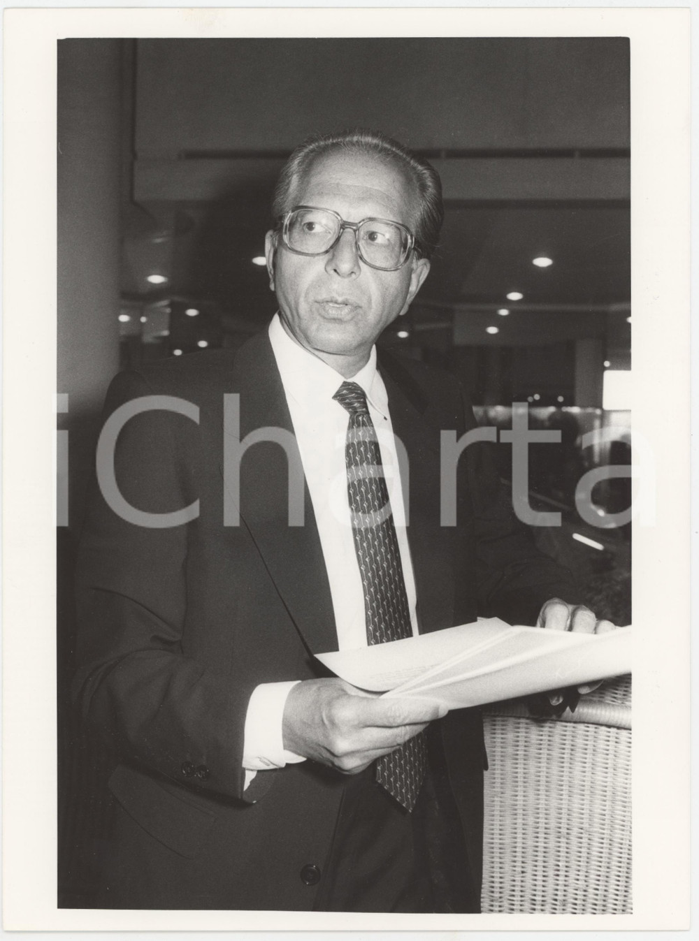 Fotografia d epoca originale 1985 ca RAI TV Dirigente Emmanuele MILANO  Ritratto Foto 2 1