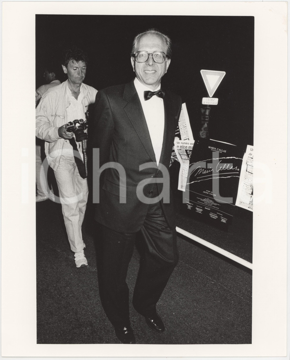 Fotografia d epoca originale 1985 ca FESTIVAL DI CANNES  Emmanuele MILANO dirigente RAI Foto 1