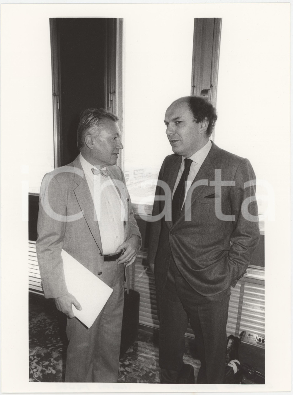 Fotografia d epoca originale 1985 ca MILANO Terrazza Martini  Leonardo MONDADORI Thomas MESSER 2 Foto 1