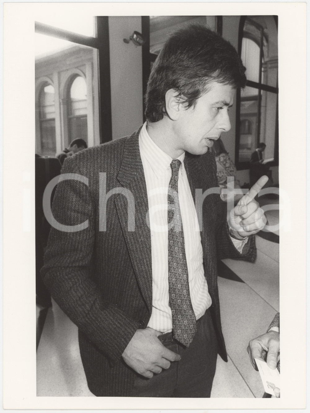 Fotografia d epoca originale 1985 ca POLITICA ITALIA Chicco TESTA  Ritratto 2 Foto 18x24 1