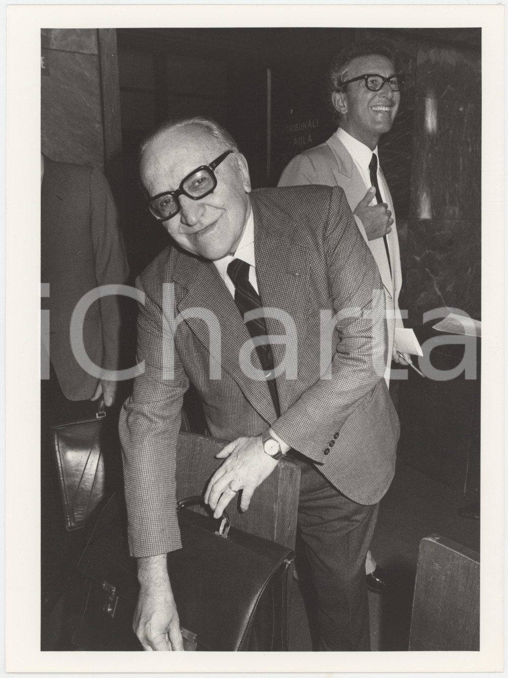 Fotografia d epoca originale 1985 ca ITALIA COSTUME Giurista Pietro NUVOLONE  Ritratto Foto 1