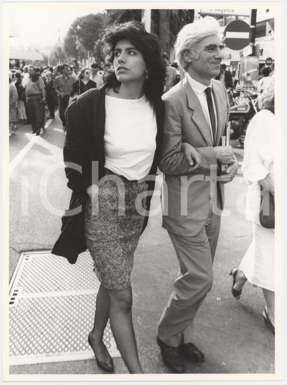 Fotografia d epoca originale 1985 ca CINEMA Jo CHAMPA con il produttore Henry LANGE Foto 2 1