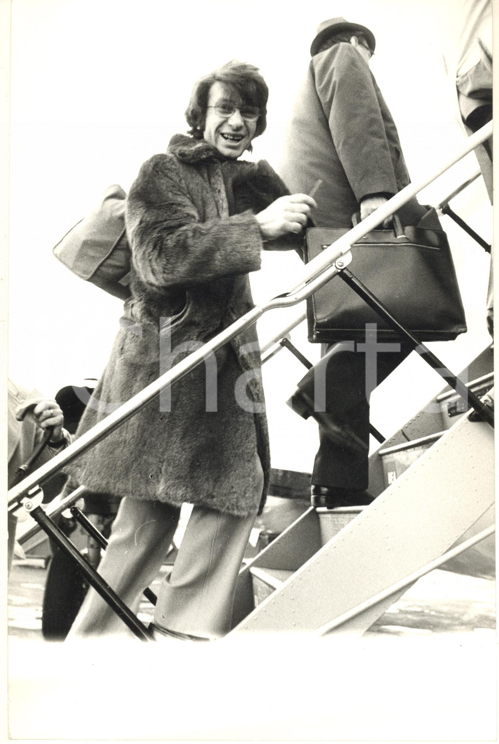 Fotografia d epoca originale 1972 Nicola DI BARI in partenza per l Eurovision Song Contest di Edinburgo Foto 1