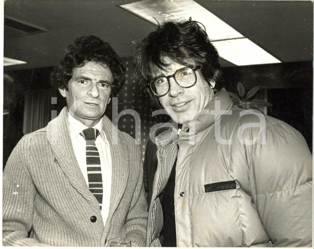 Fotografia d epoca originale 1981 NEW YORK Studio 54  Warren BEATTY and Jerzy KOSINSKI Photo 25x20 1