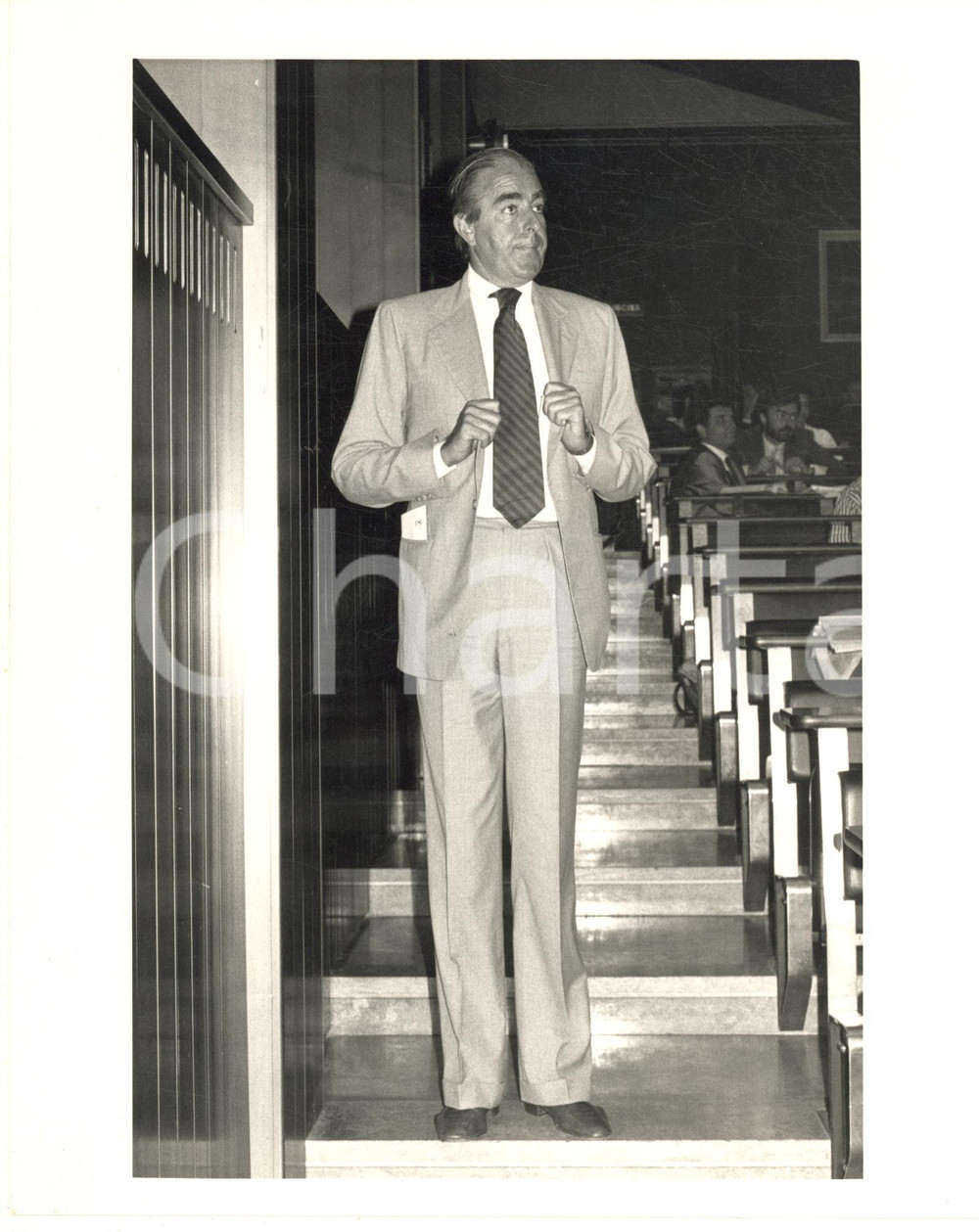 Fotografia d epoca originale 1990 ca COSTUME ITALIA Mario D URSO a una presentazione  Foto 3 1