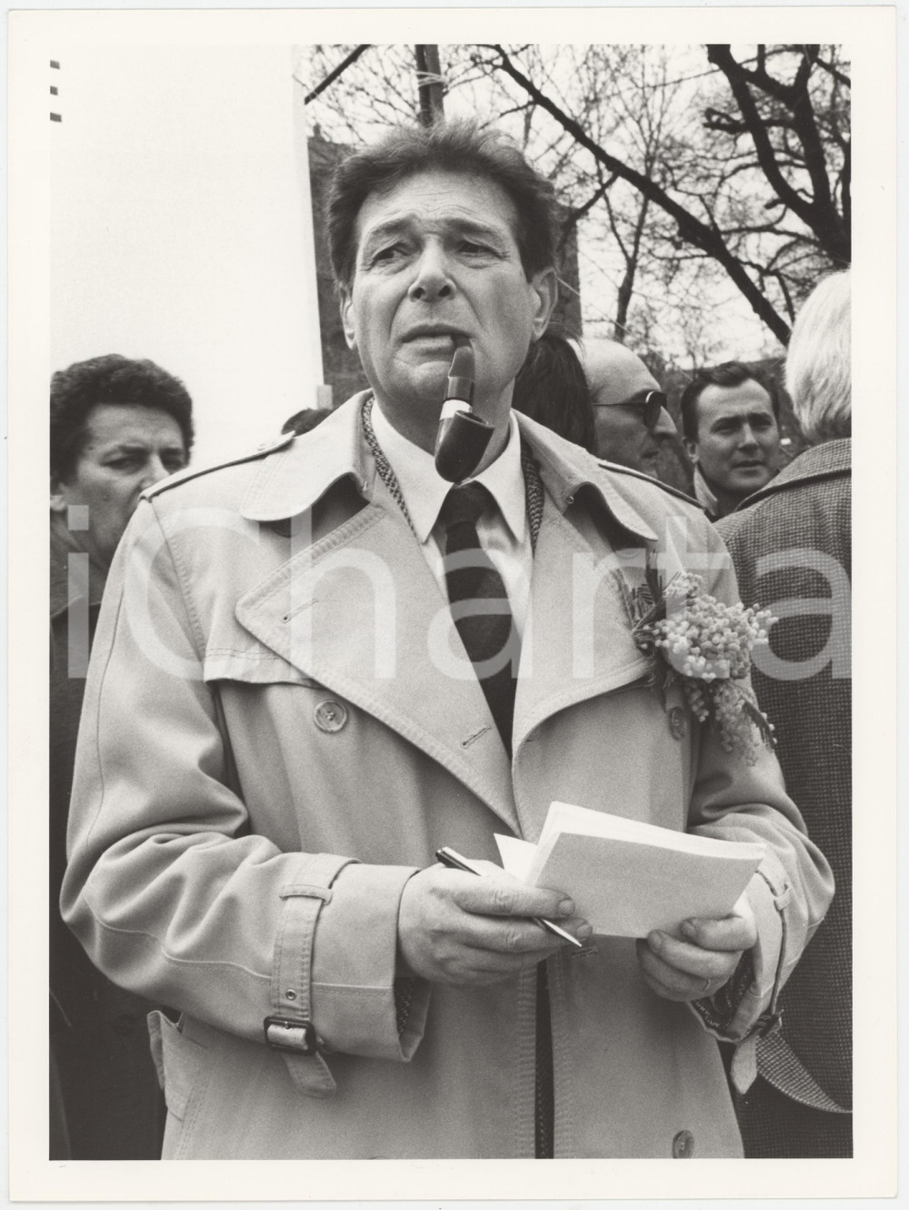 Fotografia d epoca originale 1985 MILANO  PSI Luciano LAMA durante comizio  Foto 17x24 cm 5 1