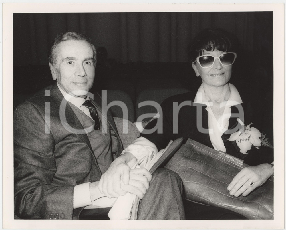Fotografia d epoca originale 1987 RAI  PORTOBELLO Anna ed Enzo TORTORA Foto 25x20 cm 1