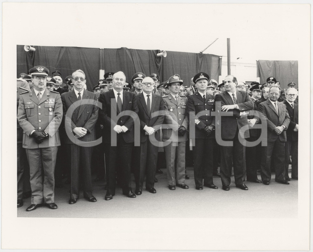Fotografia d epoca originale 1990 ca MILANO Adolfo BERIA D ARGENTINE con il Prefetto CARUSO Foto 25x20 cm 1