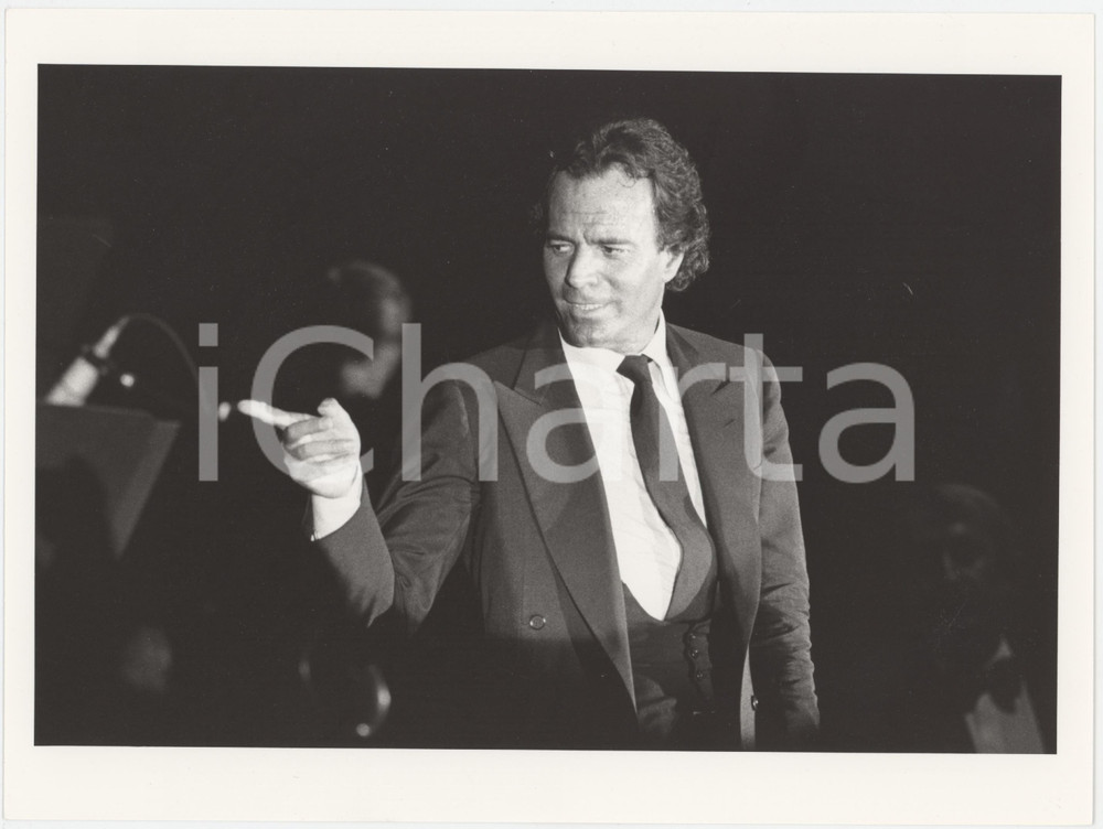 1990 ca MUSICA Julio IGLESIAS Ritratto cantante - Foto 24x17 cm (1)