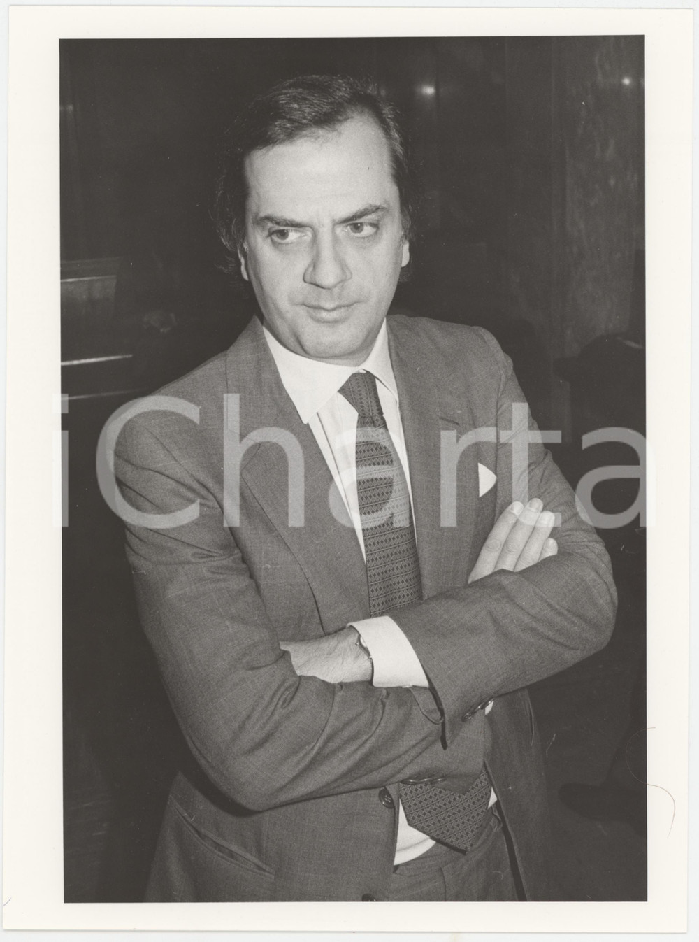Fotografia d epoca originale 1985 ca MILANO  PROCESSO AMBROSOLI Piersandro MAGNONI Foto 17x24 cm 1 1