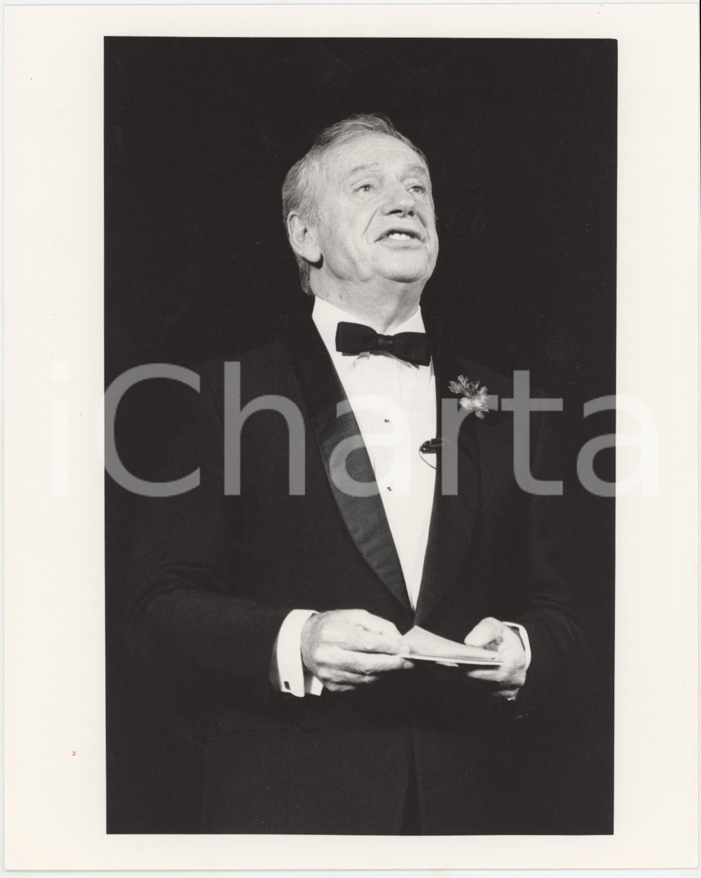 Fotografia d epoca originale 1989 FESTIVAL DI CANNES Yves MONTAND Ritratto attore  Foto 18x24 cm 1