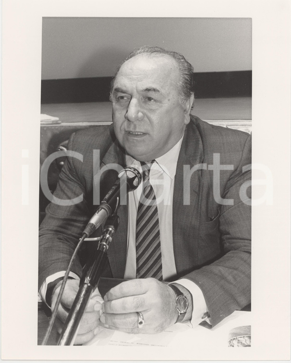 Fotografia d epoca originale 1990 ca SANREMO Rinaldo MAGNANI Presidente Regione Liguria  Foto 18x24 cm 1