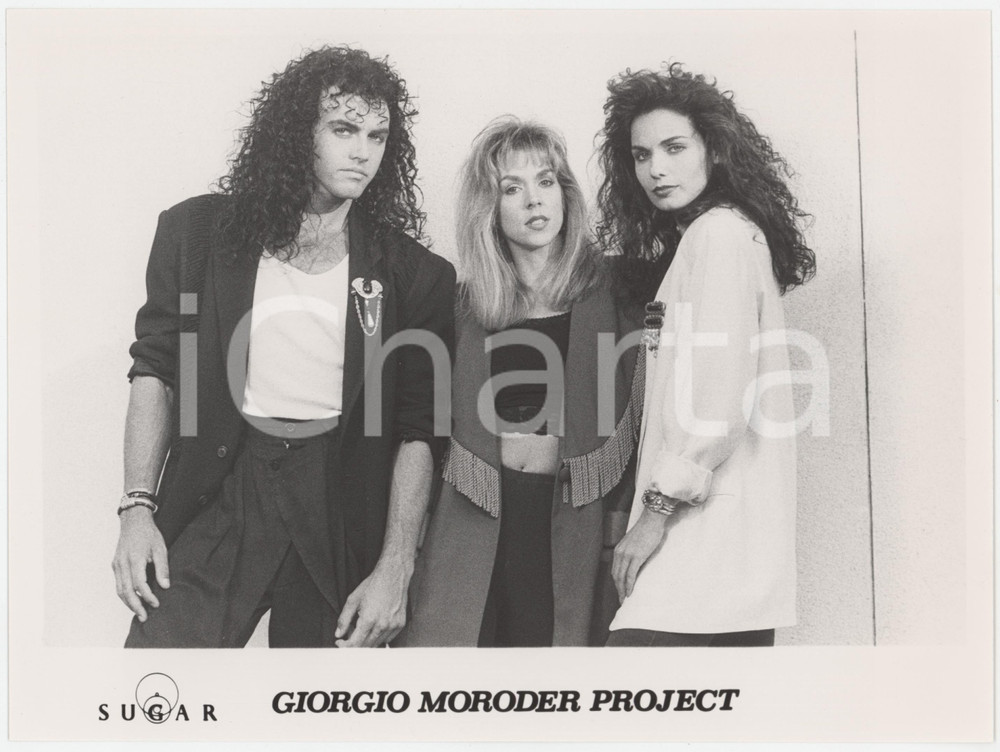 Fotografia d epoca originale 1990 MUSICA Giorgio Moroder Project  Foto 24x17 cm 1