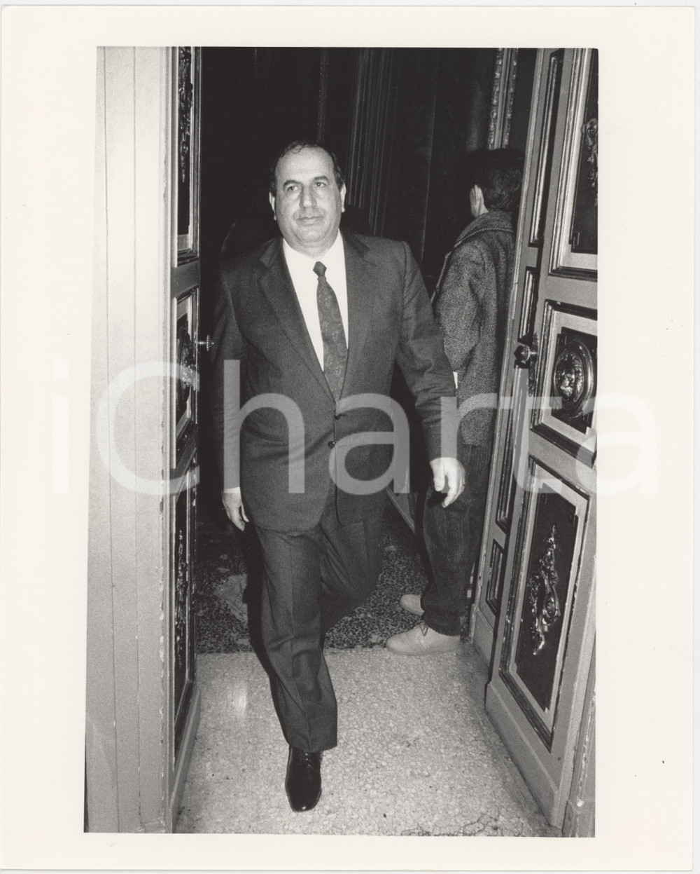 Fotografia d epoca originale 1985 ca MILANO Questore Umberto IMPROTA Ritratto  Foto 20x25 cm 1