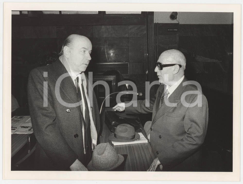 Fotografia d epoca originale 1985 ca MILANO Processo SINDONA Giuseppe PETRILLI Giovambattista FIGNON Foto 1 1
