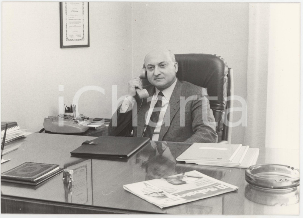 Fotografia d epoca originale 1985 ca FEDERQUADRI Direttore MAGGIAR Ritratto  Foto 17x12 cm 2 1