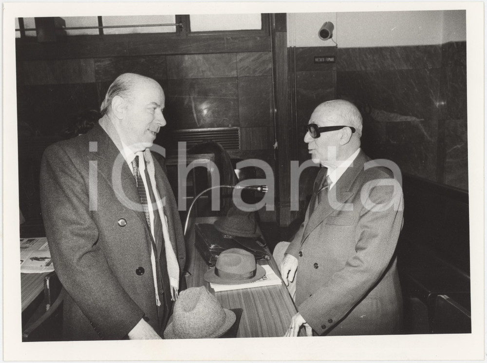 Fotografia d epoca originale 1985 ca MILANO Processo SINDONA Giuseppe PETRILLI Giovambattista FIGNON Foto 1
