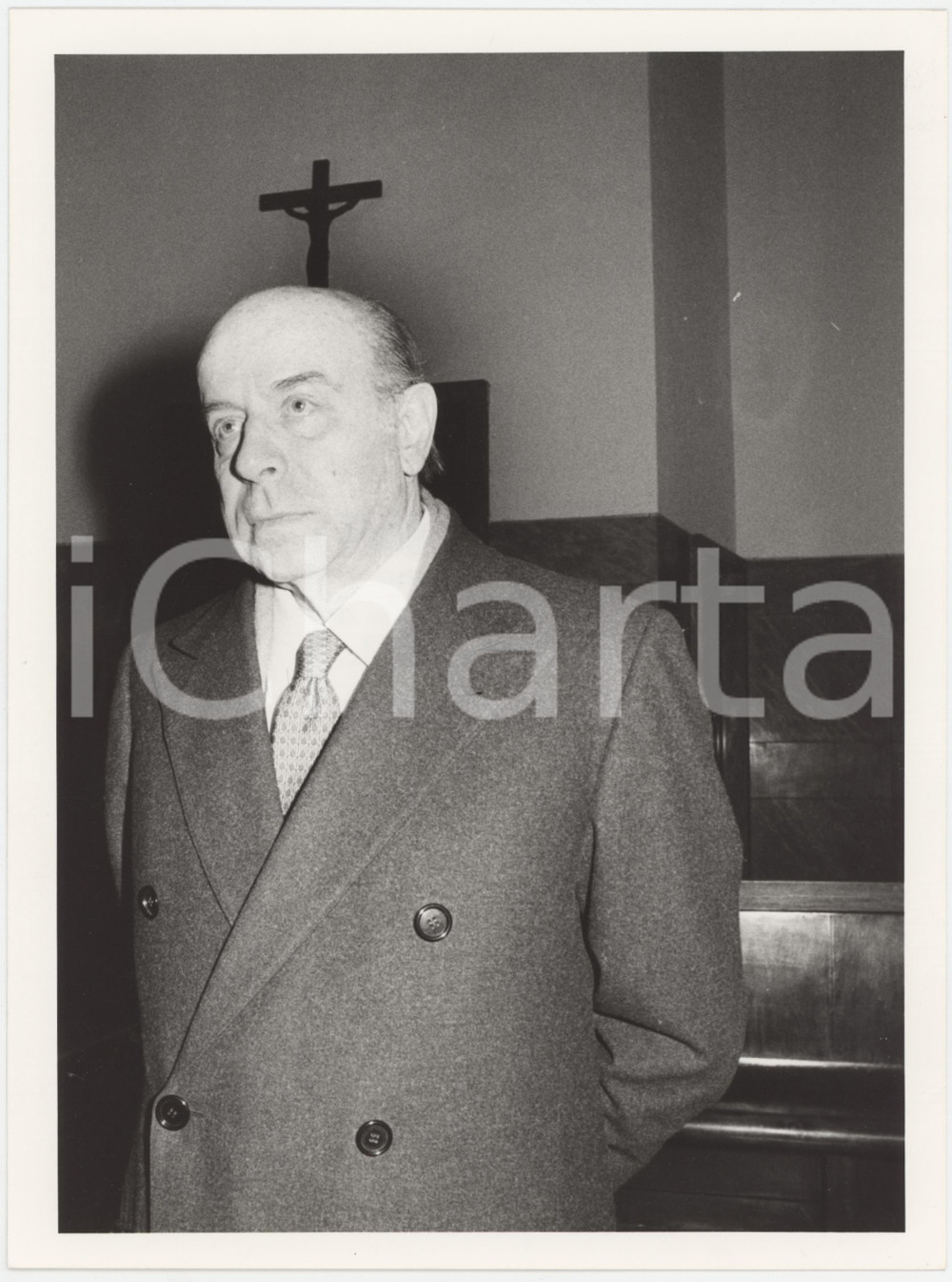 Fotografia d epoca originale 1985 ca MILANO Processo SINDONA Giuseppe PETRILLI in tribunale  Foto 18x24 2 1