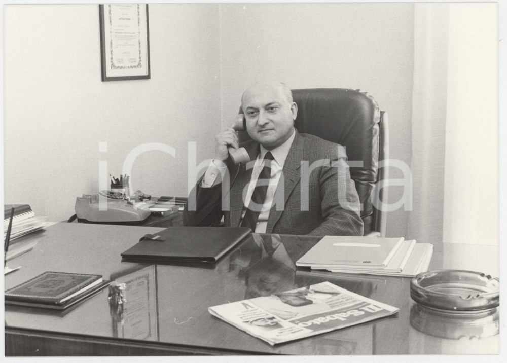 Fotografia d epoca originale 1985 ca FEDERQUADRI Direttore MAGGIAR Ritratto  Foto 17x12 cm 1