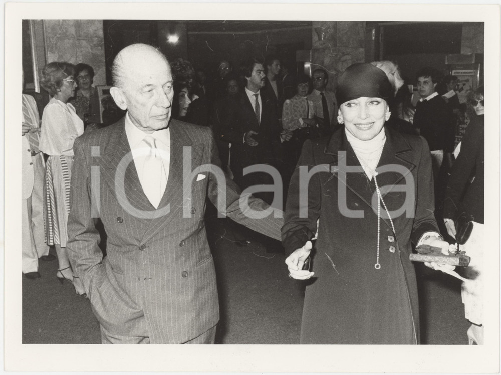 Fotografia d epoca originale 1985 ca CINEMA Valentina CORTESE Carlo DE ANGELI Foto 24x18 cm 1