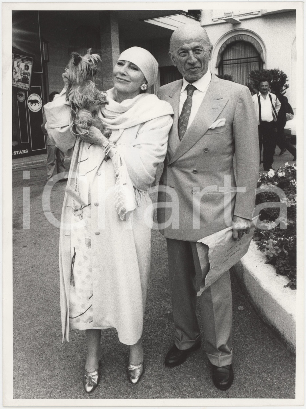 Fotografia d epoca originale 1985 ca FRANCIA  CINEMA Valentina CORTESE Carlo DE ANGELI Foto 18x24 cm 1
