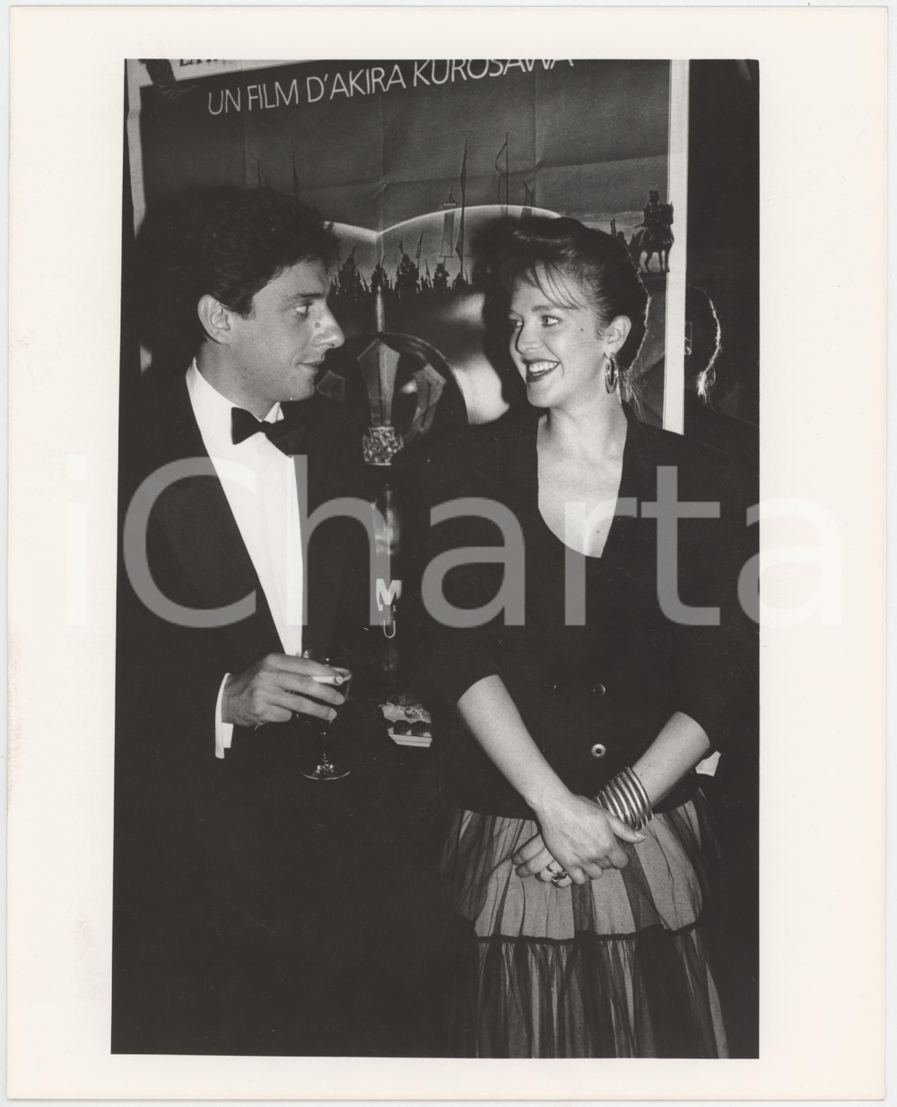 Fotografia d epoca originale 1985 ca VENEZIA Mostra del Cinema  Sergio CASTELLITTO Foto 20x25 cm 1
