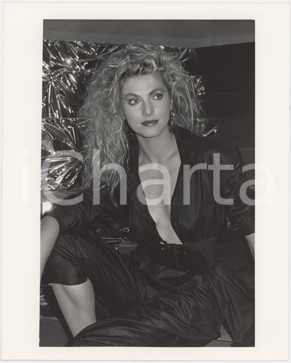 Fotografia d epoca originale 1987 RAI DUE  BELLA D ESTATE Ramona DELL ABATE Ritratto  Foto 20x25 cm 1 1