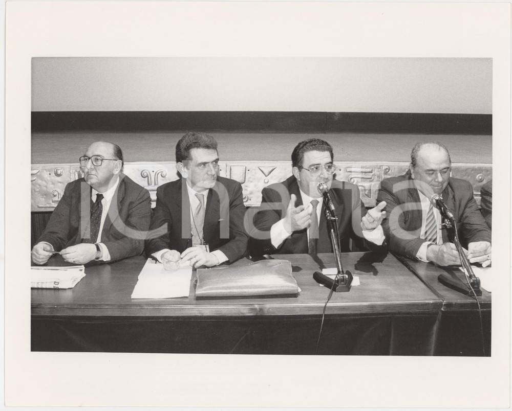 Fotografia d epoca originale 1985 ca SANREMO Leone PIPPIONE Rinaldo MAGNANI Mario MAFFUCCI Giuseppe ROSSINI 1