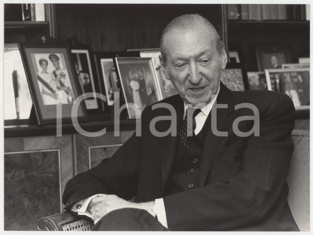 Fotografia d epoca originale 1990 ca AUSTRIA Kurt WALDHEIM Ritratto  Foto 24x18 cm 2 1