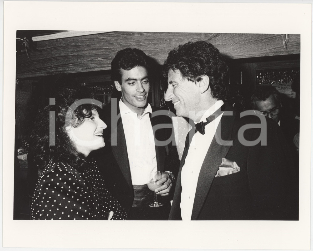 Fotografia d epoca originale 1990 ca CANNES Anthony DELON Caroline e Frank LANG Foto 20x25 cm 4 1