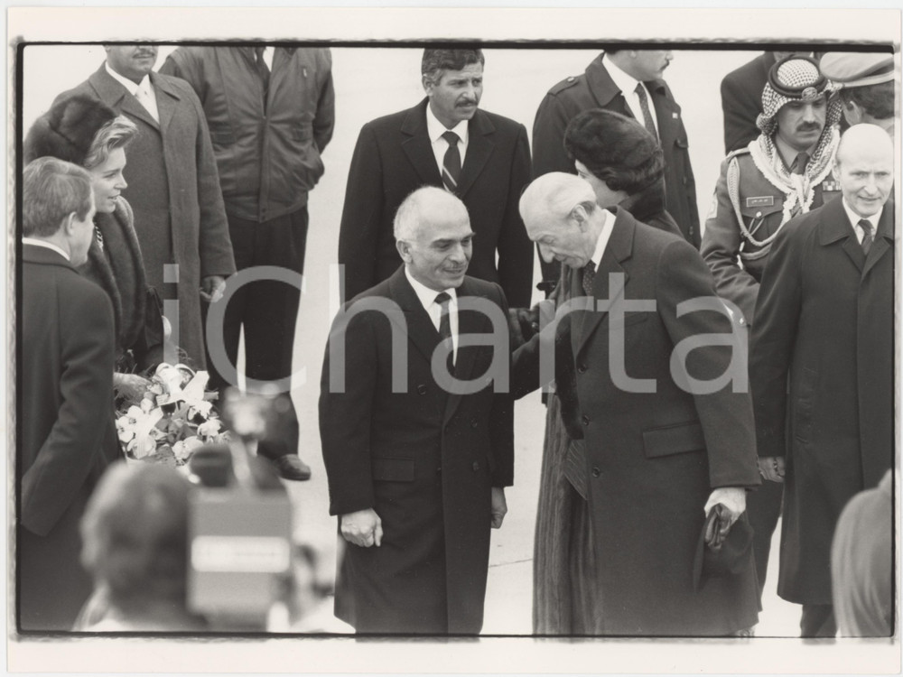 1990 ca AUSTRIA Kurt WALDHEIM Hussein of Jordan - Foto 24x18 cm (1)