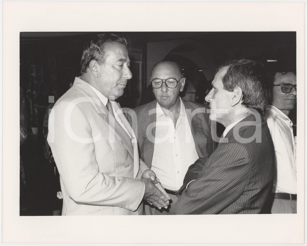 Fotografia d epoca originale 1985 ca RAI Giuseppe ROSSINI Ritratto del dirigente  Foto 20x25 cm 7 1