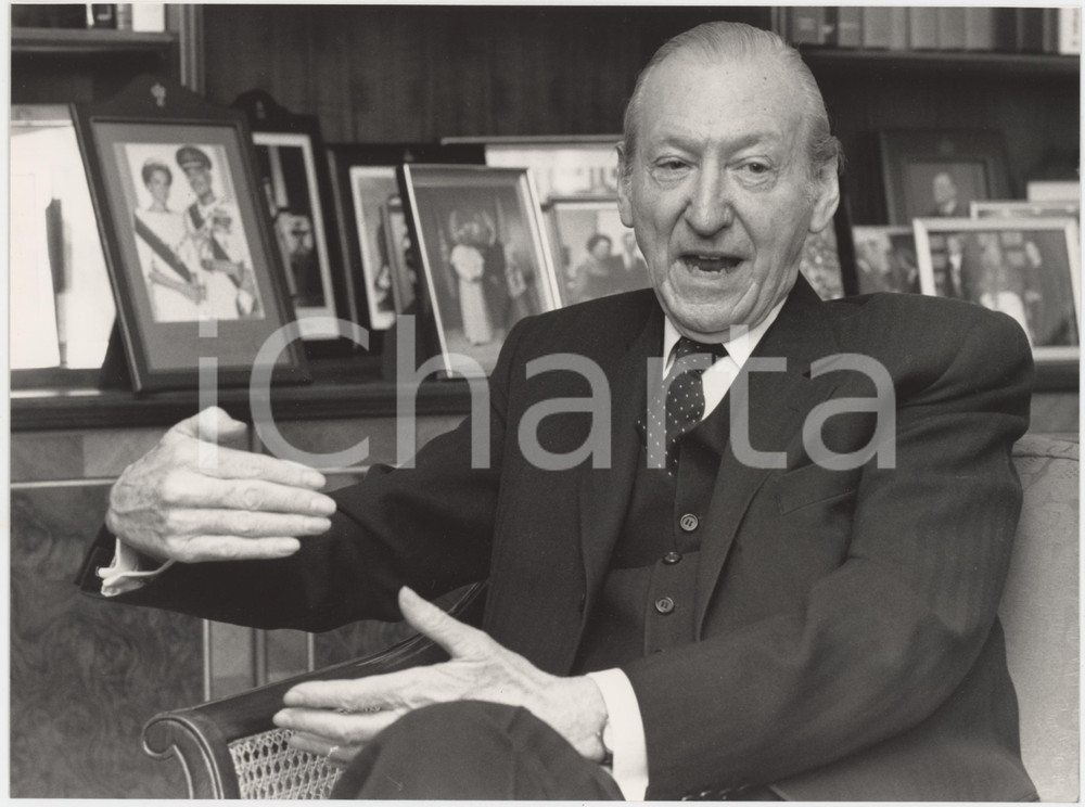 Fotografia d epoca originale 1990 ca AUSTRIA Kurt WALDHEIM Ritratto  Foto 24x18 cm 3 1