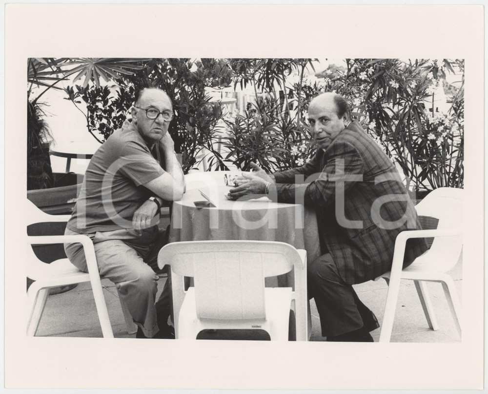 Fotografia d epoca originale 1985 ca RAI Carmine CIANFARANI Giuseppe ROSSINI Foto 25x20 cm 1