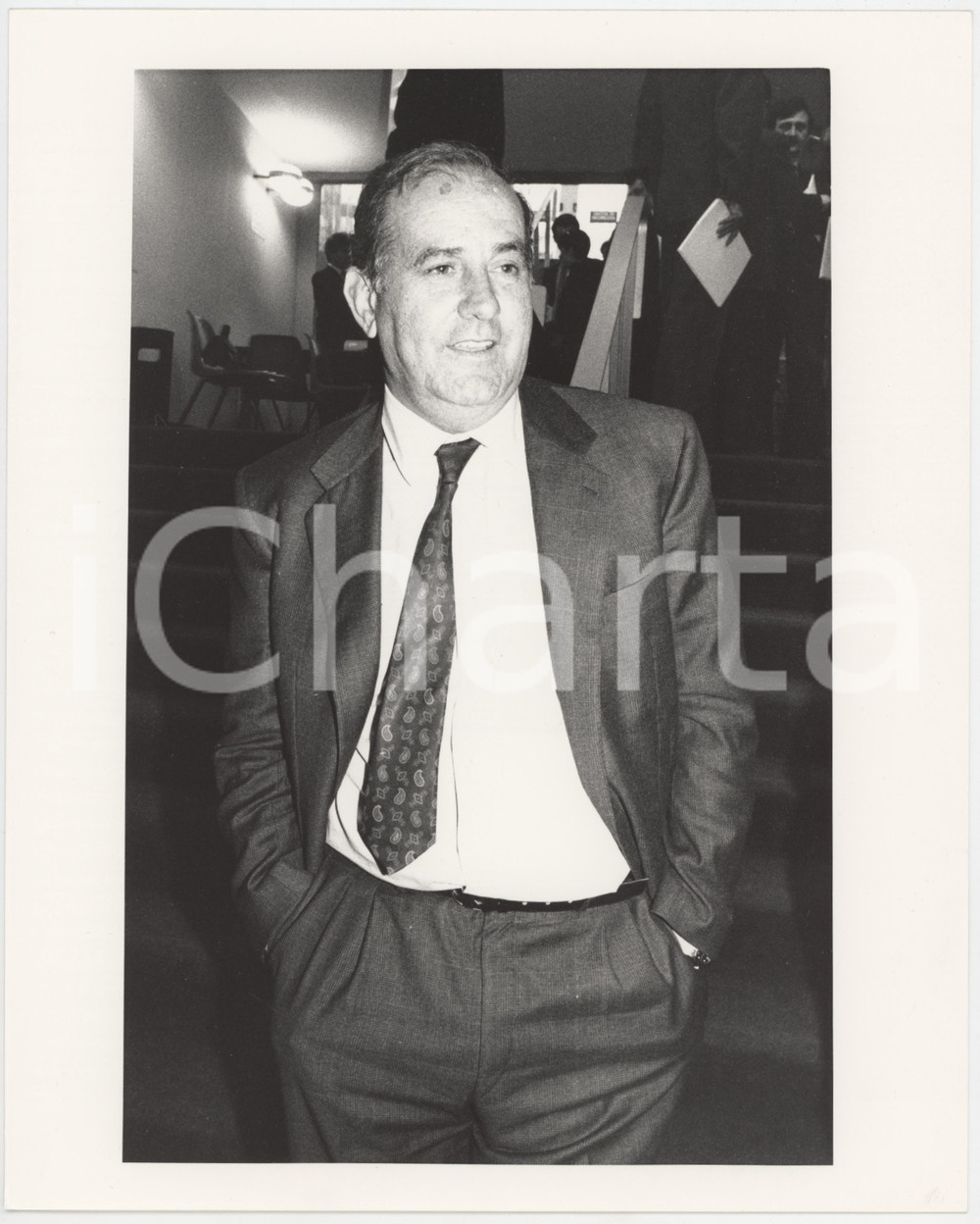 Fotografia d epoca originale 1990 ca MILANO  ASSOLOMBARDA Ritratto vicepresidente Carlo PERETTI Foto 1 1