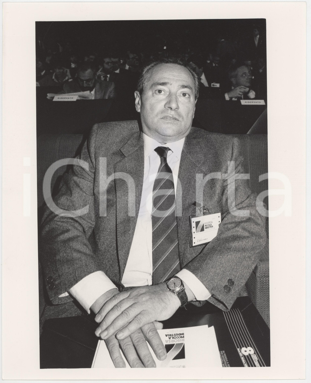 Fotografia d epoca originale 1985 ca CONFINDUSTRIA Nicola FABIANO Ritratto  Foto 20x25 cm 1