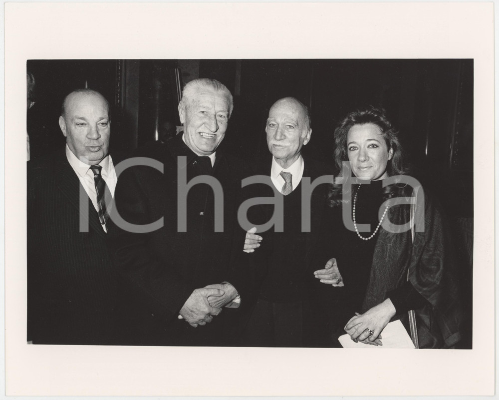 Fotografia d epoca originale 1990 ca MILANO Tom PONZI e Giorgio ALMIRANTE Foto 25x20 cm 1 1