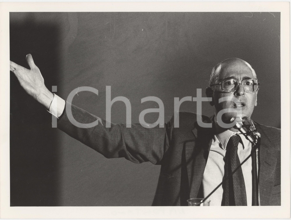 Fotografia d epoca originale 1985 ca PARTITO COMUNISTA Giorgio NAPOLITANO Politico PCI Foto 24x18 cm 1 1