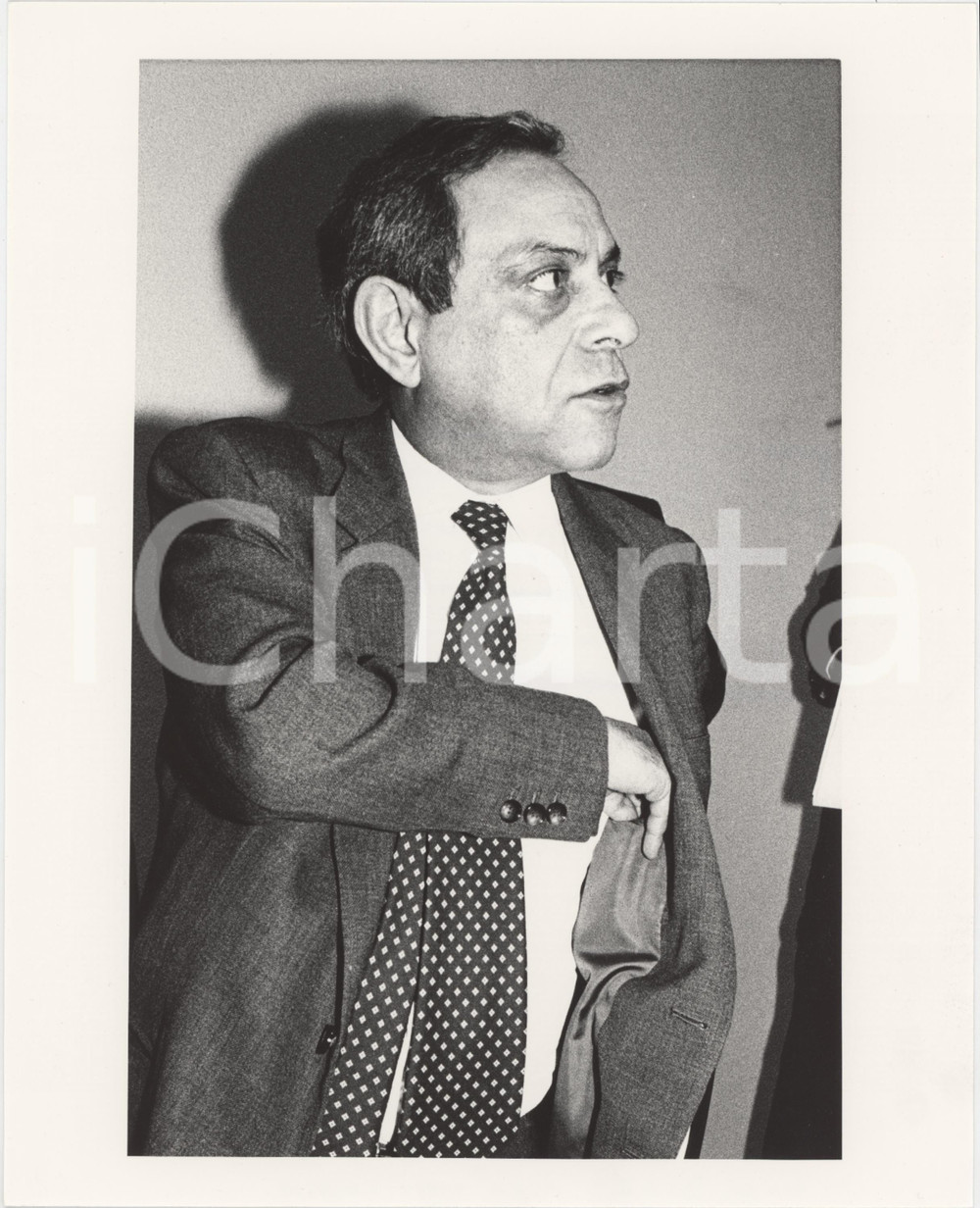 Fotografia d epoca originale 1990 ca MONTEDISON Luigi DIAZ Ritratto  Foto 20x25 cm 1