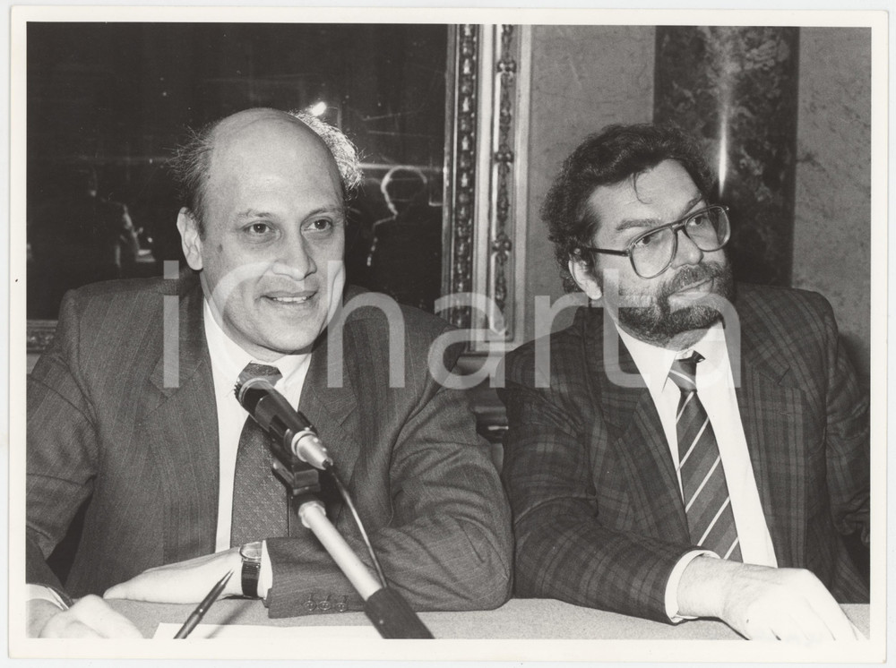 Fotografia d epoca originale 1985 ca REGIONE LOMBARDIA Ettore ISACCHINI Ettore ROTELLI Foto 24x18 cm 1