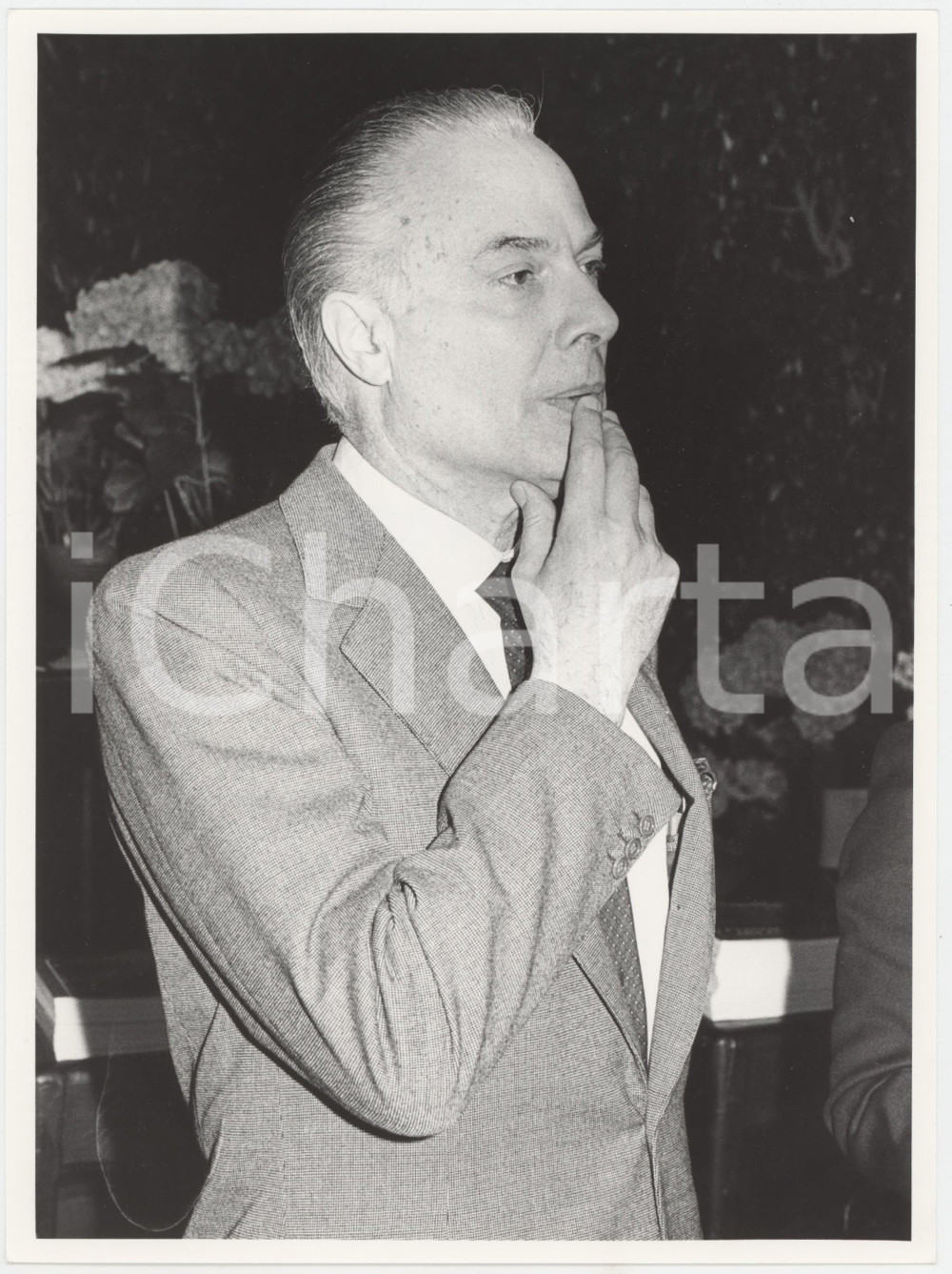 Fotografia d epoca originale 1985 ca PARTITO SOCIALISTA Lelio LAGORIO Politico PSI Foto 18x24 cm 1 1