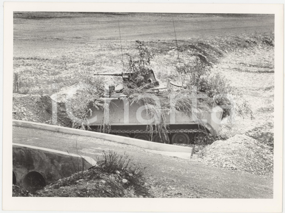 1985 ca ESERCITO ITALIANO - GRANDI MANOVRE Mezzo mimetizzato - Foto 28x14 cm