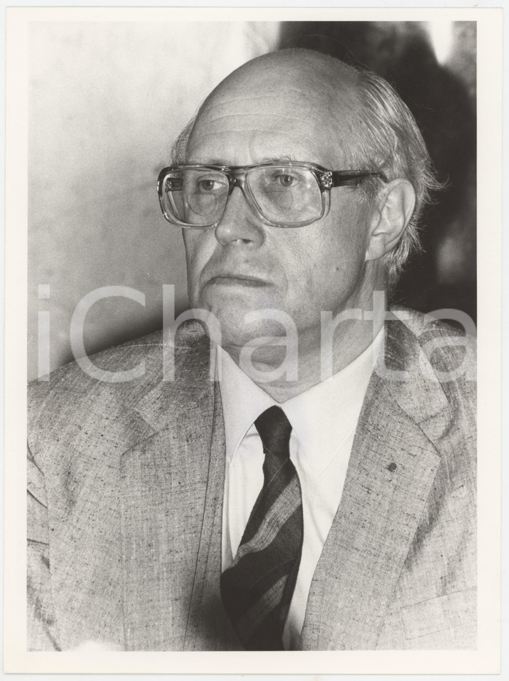 Fotografia d epoca originale 1985 ca MILANO Mstislav ROSTROPOVIC Ritratto  Foto 18x24 cm 1