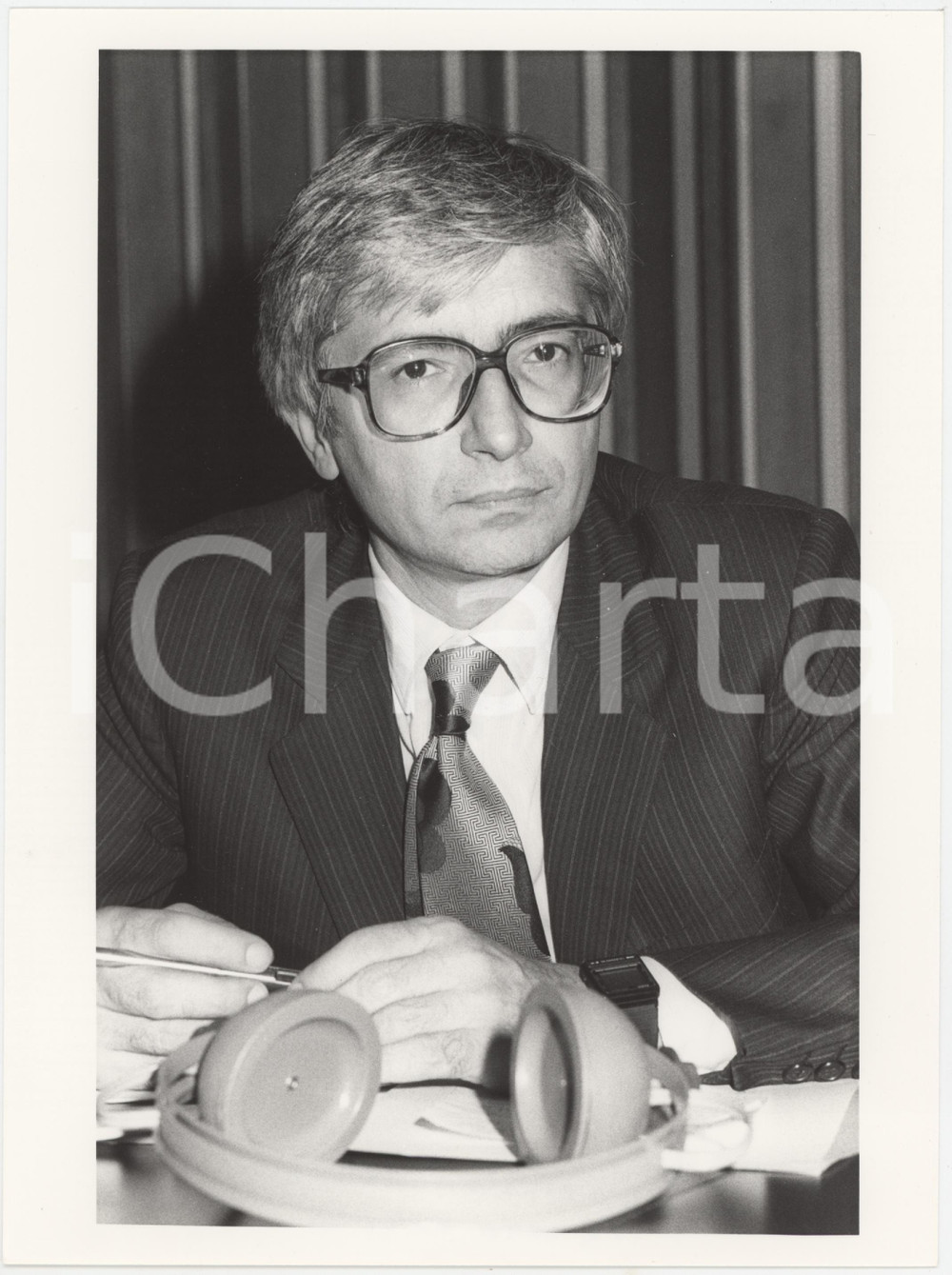 Fotografia d epoca originale 1988 PROGETTO EUREKA Fabio PISTELLA Ritratto del fisico  Foto 18x24 cm 1 1